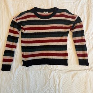 Rails Women’s Adela Alpaca Wool Blend Navy Rainbow Multi Sweater - Size M